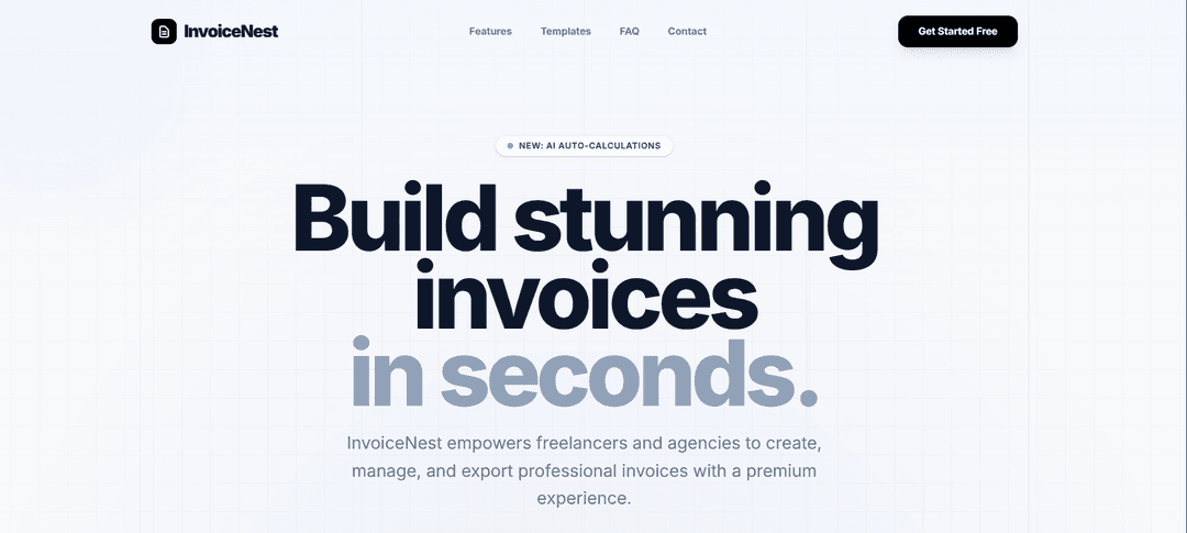 InvoiceNest - SaaS Invoice PDF Generator